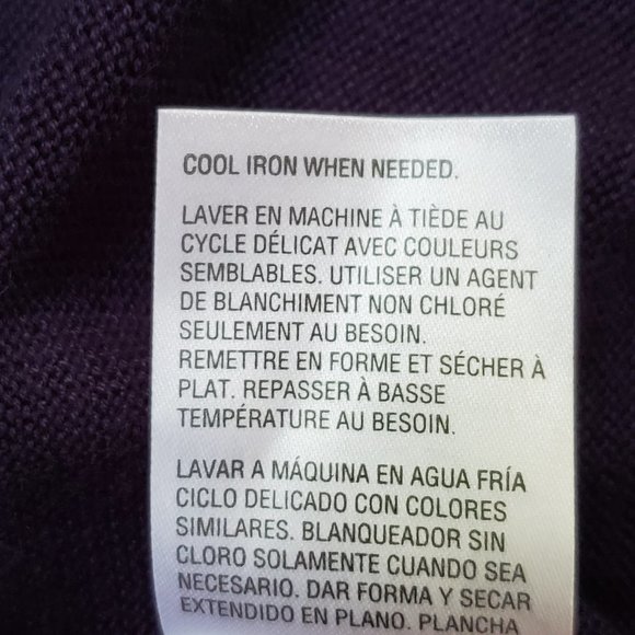 Charter Club Navy Red Button Front V-Neck Preppy Dark Academia Cardigan Size L - Picture 8 of 9